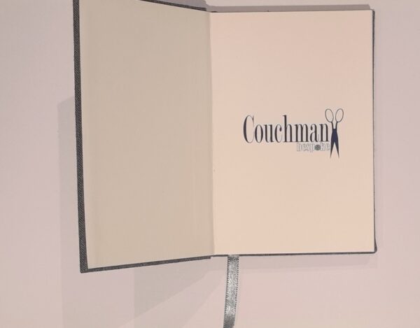 A5 Fabric Covered Grey Plain Page Notebook - Image 7