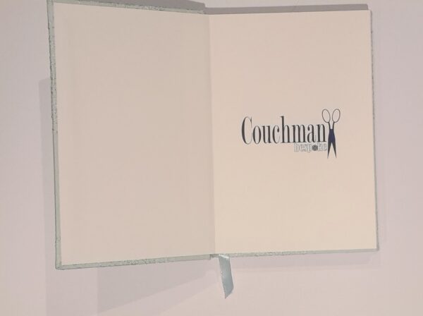 A5 Fabric Covered Mint Green Embroidered Plain Page Notebook - Image 7