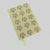 A5 Fabric Covered Organic Cotton Purple Hand Print Notebook - Image 3