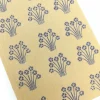 A5 Fabric Covered Organic Cotton Purple Hand Print Notebook - Image 2