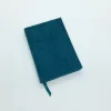 A5 Fabric Covered Turqoise Cordroy Plain Page Notebook - Image 2