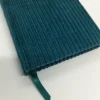 A5 Fabric Covered Turqoise Cordroy Plain Page Notebook - Image 5