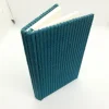 A5 Fabric Covered Turqoise Cordroy Plain Page Notebook
