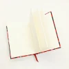 A5 Fabric Covered Red Poppy Cotton Plain Page Notebook - Image 6