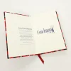 A5 Fabric Covered Red Poppy Cotton Plain Page Notebook - Image 5