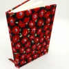 A5 Fabric Covered Red Poppy Cotton Plain Page Notebook