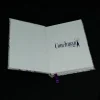 A5 Fabric Covered Purple and Silver Chinese Silk Plain Page Notebook - Image 6