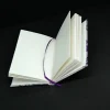 A5 Fabric Covered Purple and Silver Chinese Silk Plain Page Notebook - Image 7