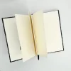 A5 Fabric Covered Black Velvet Devore Plain Page Notebook - Image 3