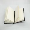 A5 Fabric Covered Black Velvet Devore Plain Page Notebook - Image 4