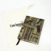 A5 Fabric Covered African Wood Carved Print Cotton Plain Page Notebook - Image 8